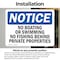 Signmission No Boating Or Swimming No Fishing Behind, 10 in W x Rectangle, Vinyl Decal OS-2PACK-NS-D-710-L-14394 - alternate 4